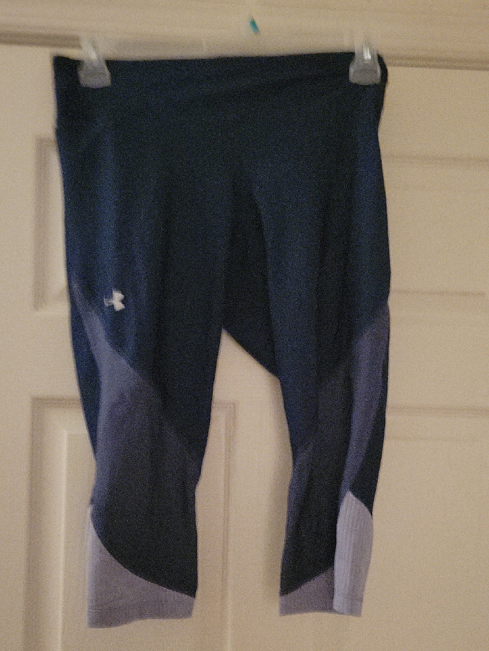 Under Armour Navy and Light Blue Colorblock Capri Leggings